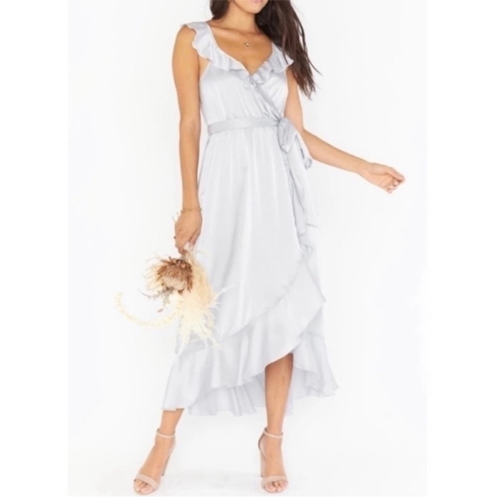NWT Show Me Your MuMu Samantha Ruffle Wrap Dress